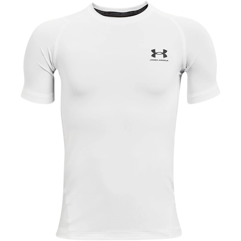 Image of Under Armour Short Sleeve Boys - White White 7 - 8 Years