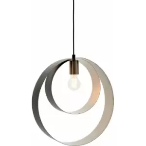 Image of Ceiling Pendant Light Brushed Nickel Plate & Matt Black 10W LED E27