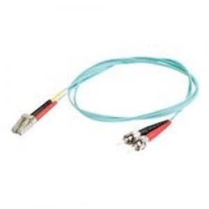 Image of C2G 7m LC-ST 10GB 50/125 OM3 Duplex Multimode PVC Fibre Optic Cable (LSZH) - Aqua