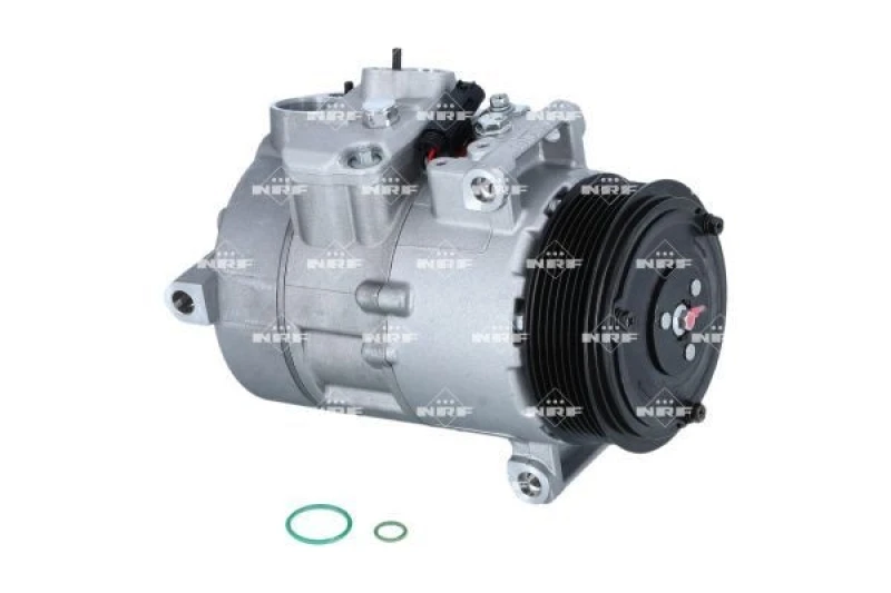 Image of NRF 320183 AC Compressor EASY FIT PAG 46, without magnetic clutch, with gaskets/seals Compressor,air conditioning (447)