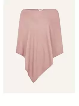 image of Accessorize Perfect Knit Poncho, Pink, Women