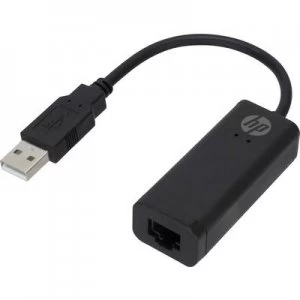 Image of HP USB Adapter 1x USB 2.0 connector A 1x RJ45 8p8c socket 2UX21AAABB