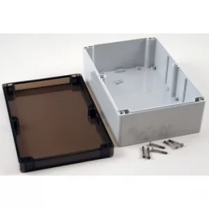 image of Hammond 1554VA2GYSL Watertight PC Enclosure Smoked Lid 240 x 160 x...