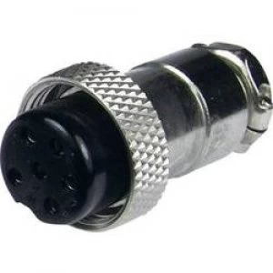Image of Mini DIN connector Socket straight Number of pins 8 Silver Cliff FC684218