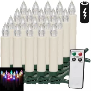 Image of LED Christmas Tree Candles 20Pcs Multicoloured incl. Batteries