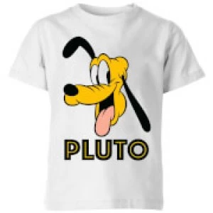 Image of Disney Pluto Face Kids T-Shirt - White - 11-12 Years