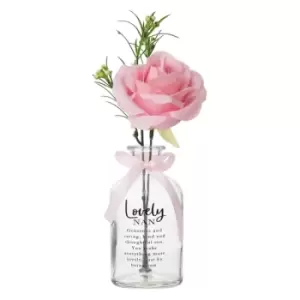 Image of Peaches & Cream Flower in Glass Jar - Nan