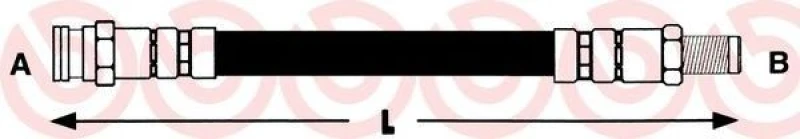 Image of BREMBO Brake hose BREMBO T 61 004