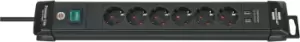 Image of Brennenstuhl 1951160602 power extension 3m 6 AC outlet(s) Indoor...