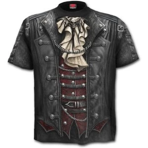 Image of Goth Wrap Allover Mens Medium T-Shirt - Black