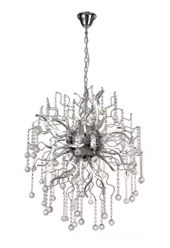 Image of Dimmable Ceiling Pendant, 24 x 1.7W LED, 3000K, 3150lm, Polished Chrome