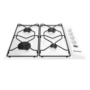 image of Indesit PAA642IWH 60cm 4 Burner Gas Hob in White