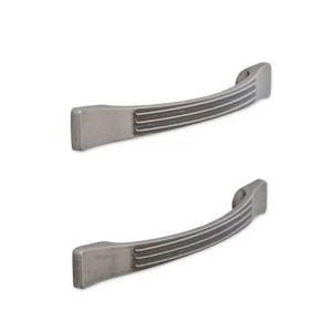 image of Antique pewter effect Bow Furniture handle Pack of 2