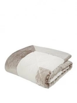 Image of Catherine Lansfield Lattice Cut Velvet Bedspread Throw