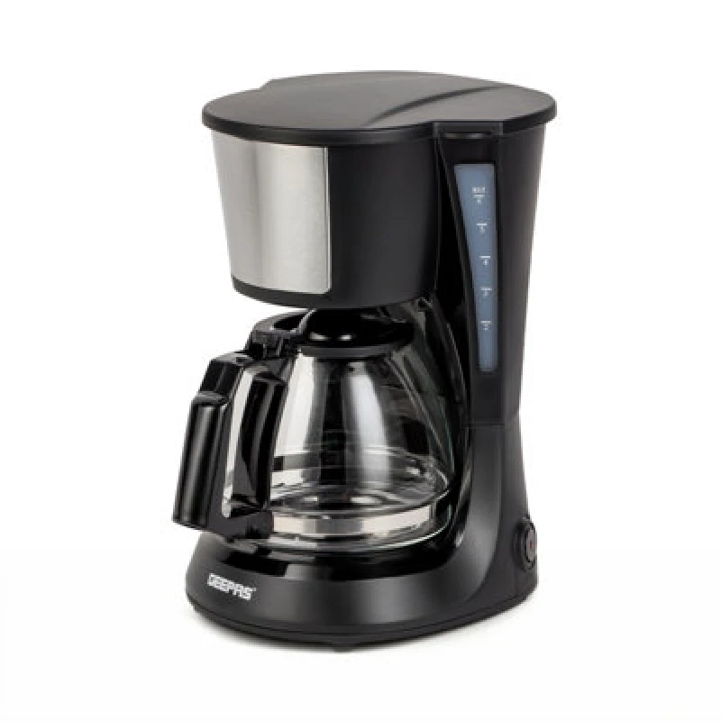 Image of Geepas 750Ml Filter Coffee Machine, Fast Brewing 600W Coffee Maker For Instant Coffee, Anti-Drip Function & Reusable Filter, Black