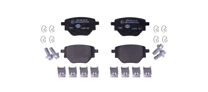 Image of HELLA Brake pad set HELLA 8DB 355 040-321