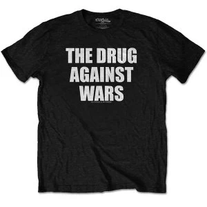 image of Wiz Khalifa - Drug Against Wars Unisex Large T-Shirt - Black