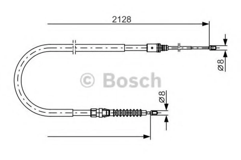 Image of Bosch 1 987 482 324 Brake Cable 2128mm Cable,parking brake (124)