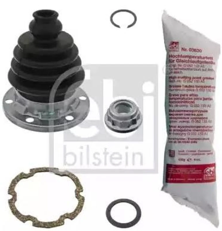 Image of FEBI BILSTEIN 101119 CV Boot Front Axle Left, Rubber Rubber Bellow,drive shaft (194)
