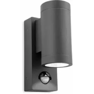 Image of Wall lamp 2 bulbs Shelby with detector, graphite