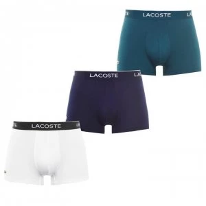 Image of Lacoste 3 Pack Trunks - Pine/Wht. Nvy
