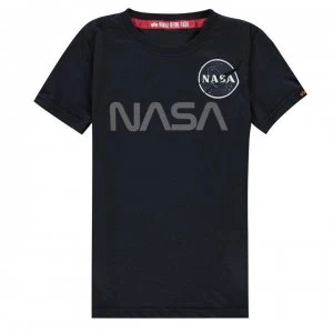 Image of Alpha Industries NASA Reflect T Shirt - Rep Blue 07