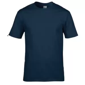 image of Gildan Mens Premium Cotton Ring Spun Short Sleeve T-Shirt (2XL) (Navy)