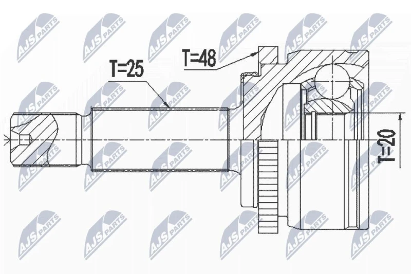 Image of NTY CV joint kit NTY NPZ-KA-367