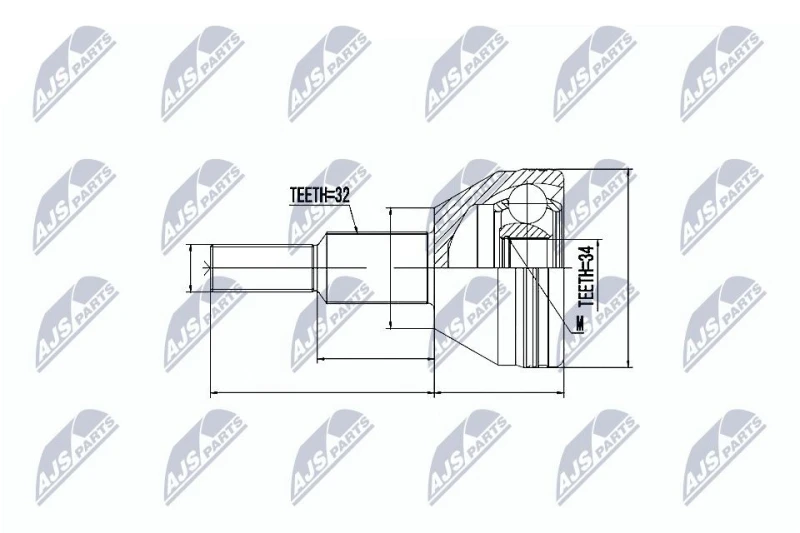 Image of NTY CV joint kit NTY NPZ-CH-016