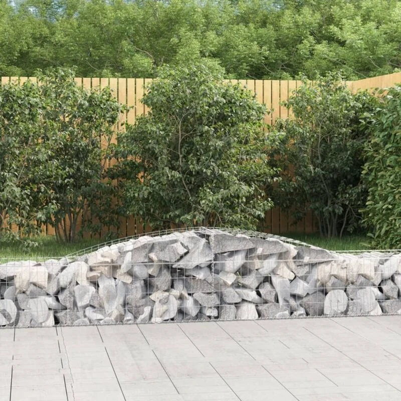 Image of VIDAXL Vidaxl - Arched Gabion Basket 400x50x40/60cm Galvanised Iron 8720845651954