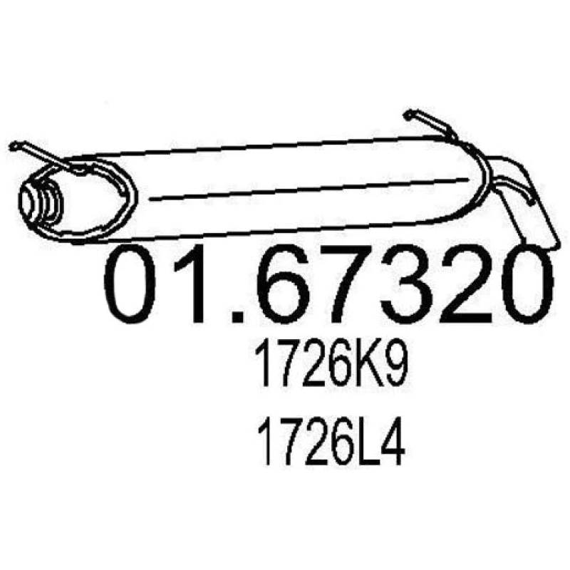 Image of MTS 01.67320 Rear silencer End Silencer (3437)