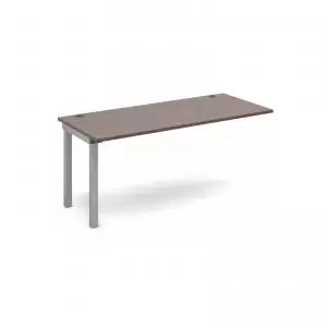 image of Connex add on unit single 1600mm x 800mm - silver frame and walnut top