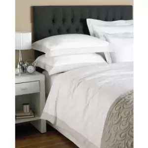 Image of Riva Home Harvard Duvet Set (Super King) (Grey) - Grey