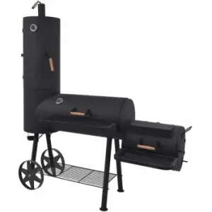Image of Vidaxl - bbq Charcoal Smoker with Bottom Shelf Black Heavy xxl Black