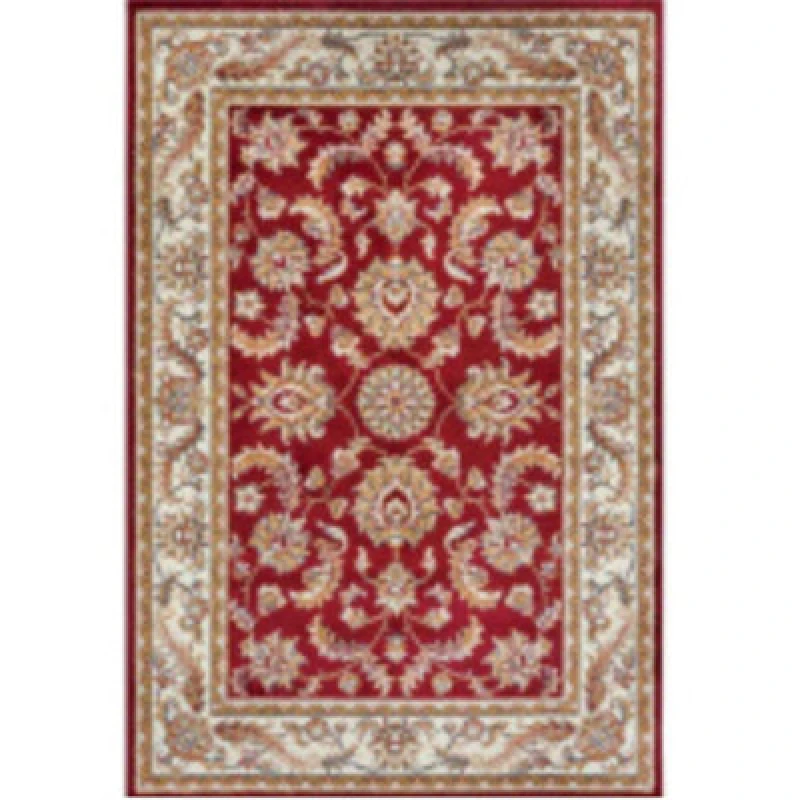 Image of THE RUGS Reni Luxor Oriental Vintage Short Pile Living Room Rug Runner in Red Size: 80cm x 240cm Red Unisex 80cm x 240 cm
