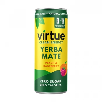 image of Virtue Yerba Mate - Peach & Raspberry 250ml