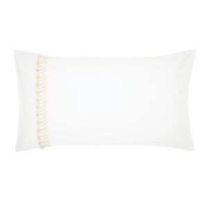 Image of Harlequin White Cotton Percale 180 Thread Count 'Nirmala' Standard Pillow Cases