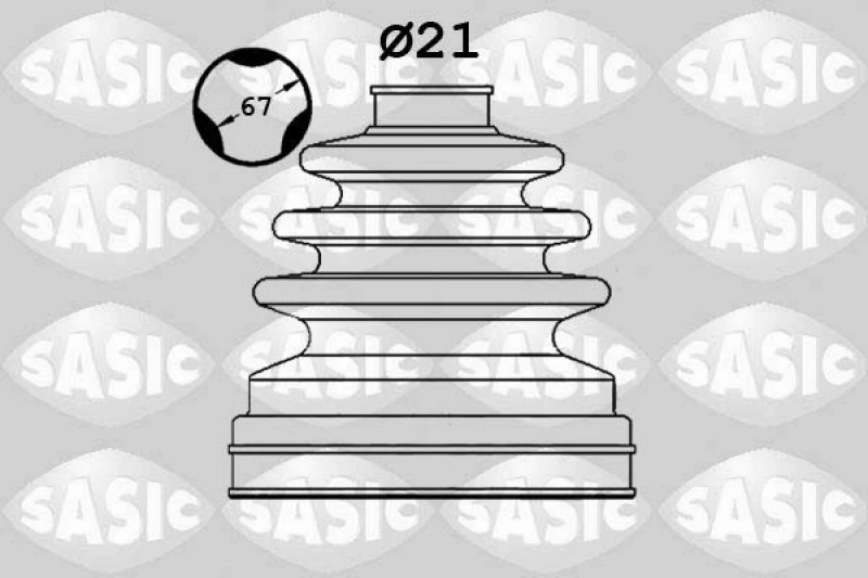 Image of CV boot kit, drive shaft SASIC 1906095