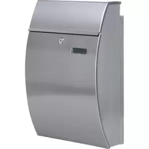 image of Designer letter box, stainless steel, HxWxD 485 x 325 x 150 mm