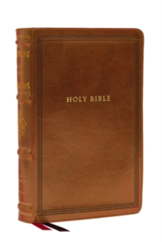 Image of KJV Large Print Reference Bible, Brown Leathersoft, Red Letter, Comfort Print (Sovereign Collection) : Holy Bible, King James Version Leather / fine b