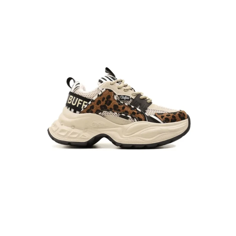 Image of Buffalo Vegan Nappa/Mesh Sneakers For Her Buffalo Yuno One Beige Female 37