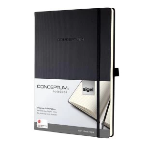 Image of Sigel CONCEPTUM Black Hardcover Lined A4 Notebook