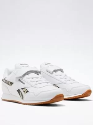 Image of Reebok Royal Classic Jogger 3 Shoes, White/Green, Size 1 Older