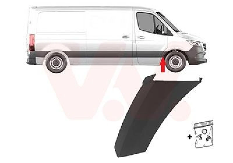 Image of VAN WEZEL Wheel arch trim VAN WEZEL 2973402