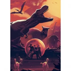 Image of Jurassic World Art Print Limited Edition 42 x 30 cm