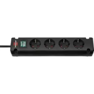 image of Brennenstuhl 1150650114 Power strip (+ switch) 4x Black PG connector