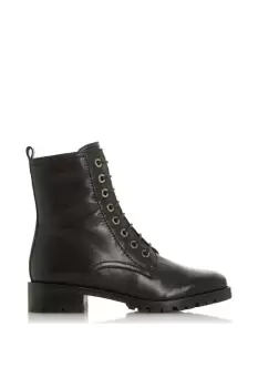 image of Wide Fit 'Prestone' Leather Lace Up Boots