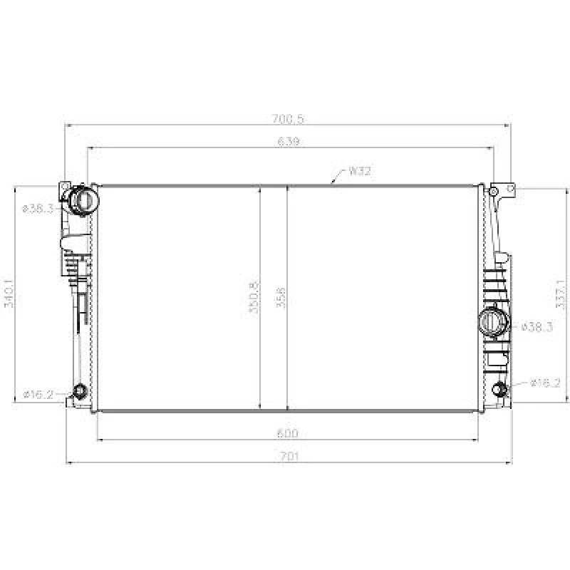 Image of Engine radiator DIEDERICHS DCM1598