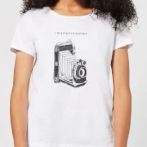 Image of Photography Vintage Scribble Womens T-Shirt - White - 3XL