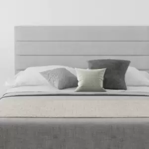 Image of Aspire - Kelly Upholstered Headboard, Kimiyo Linen, Silver - Headboard 60cm Size Double (135x200)